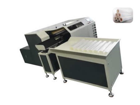 ماكينة أوتوماتيكية لإعادة لف أفلام سترتش بدون استخدام لب كرتوني